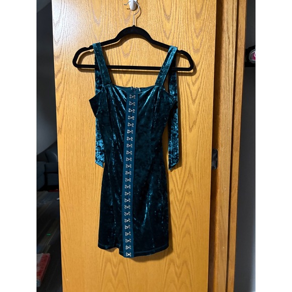 Dresses & Skirts - Emerald Velvet Corset Dress Mini Gothic Punk Festival Party